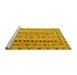 Sideview of Machine Washable Persian Yellow Traditional Rug, wshtr1978yw