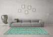 Machine Washable Persian Light Blue Traditional Rug in a Living Room, wshtr1978lblu