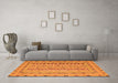 Machine Washable Persian Orange Traditional Area Rugs in a Living Room, wshtr1978org