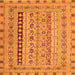 Serging Thickness of Persian Orange Traditional Rug, tr1978org