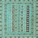 Square Persian Light Blue Traditional Rug, tr1978lblu