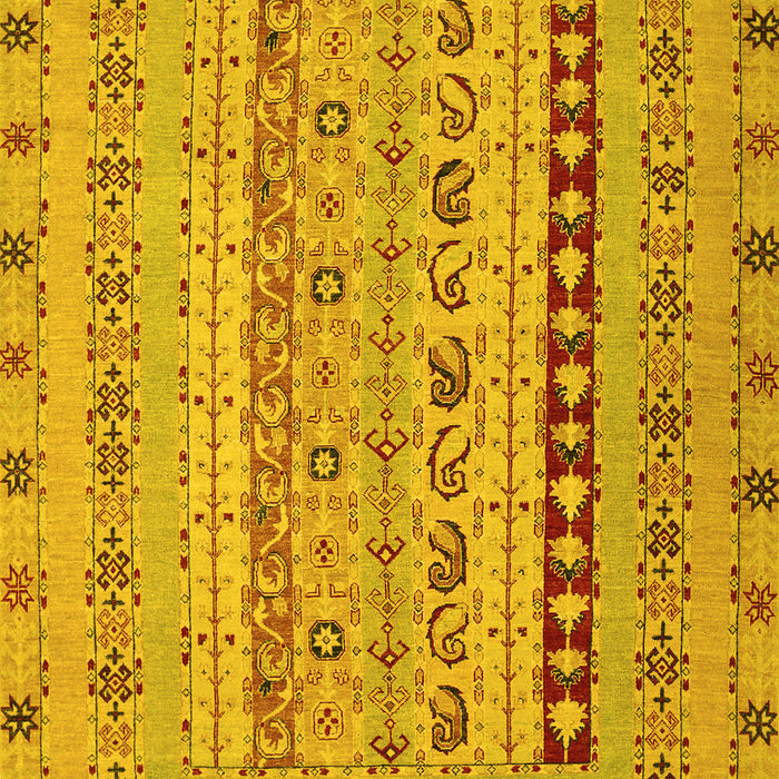 Machine Washable Persian Yellow Traditional Rug, wshtr1978yw