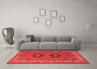 Machine Washable Persian Red Traditional Rug, wshtr1979red