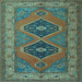 Square Persian Light Blue Traditional Rug, tr1979lblu