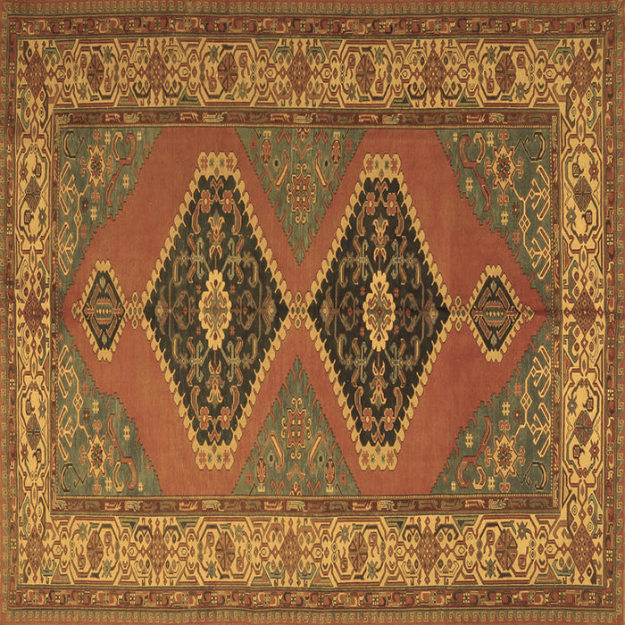 Square Machine Washable Persian Brown Traditional Rug, wshtr1979brn