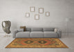 Machine Washable Persian Brown Traditional Rug in a Living Room,, wshtr1979brn