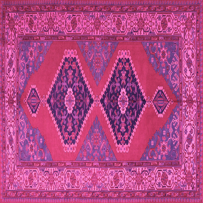 Square Persian Pink Traditional Rug, tr1979pnk