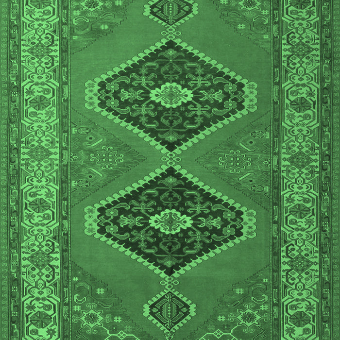 Machine Washable Persian Emerald Green Traditional Area Rugs, wshtr1979emgrn