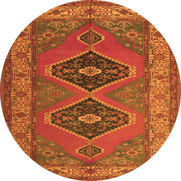 Machine Washable Persian Orange Traditional Area Rugs, wshtr1979org