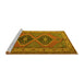 Sideview of Machine Washable Persian Yellow Traditional Rug, wshtr1979yw