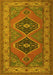 Machine Washable Persian Yellow Traditional Rug, wshtr1979yw