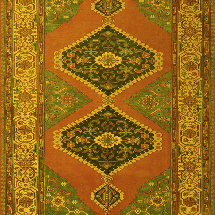 Machine Washable Persian Yellow Traditional Rug, wshtr1979yw