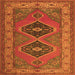Serging Thickness of Persian Orange Traditional Rug, tr1979org