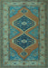 Machine Washable Persian Light Blue Traditional Rug, wshtr1979lblu