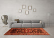 Machine Washable Persian Orange Traditional Area Rugs in a Living Room, wshtr197org