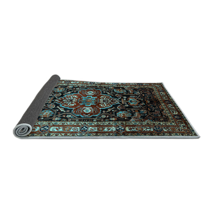 Sideview of Persian Light Blue Traditional Rug, tr197lblu