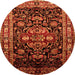 Machine Washable Persian Orange Traditional Area Rugs, wshtr197org