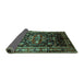 Sideview of Persian Turquoise Traditional Rug, tr197turq