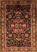 Machine Washable Persian Brown Traditional Rug, wshtr197brn