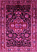 Machine Washable Persian Pink Traditional Rug, wshtr197pnk