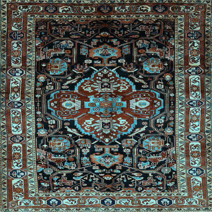 Square Persian Light Blue Traditional Rug, tr197lblu