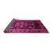 Sideview of Persian Pink Traditional Rug, tr197pnk