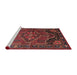 Sideview of Machine Washable Traditional Chestnut Brown Rug, wshtr198