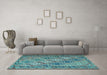 Machine Washable Persian Light Blue Traditional Rug in a Living Room, wshtr1980lblu