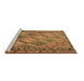 Sideview of Machine Washable Persian Brown Traditional Rug, wshtr1980brn