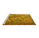 Sideview of Machine Washable Persian Yellow Traditional Rug, wshtr1980yw