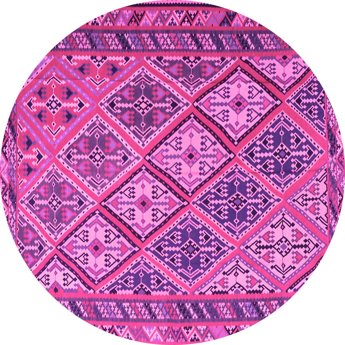 Round Persian Pink Traditional Rug, tr1980pnk