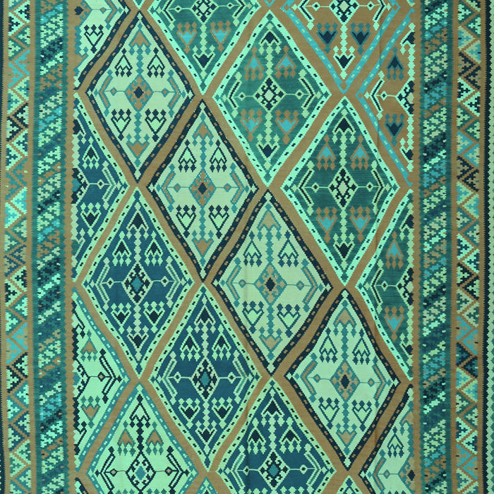 Machine Washable Persian Turquoise Traditional Area Rugs, wshtr1980turq