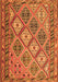 Serging Thickness of Machine Washable Persian Orange Traditional Area Rugs, wshtr1980org