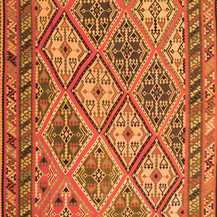 Serging Thickness of Machine Washable Persian Orange Traditional Area Rugs, wshtr1980org