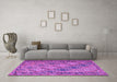 Machine Washable Persian Purple Traditional Area Rugs in a Living Room, wshtr1980pur