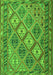 Serging Thickness of Machine Washable Persian Green Traditional Area Rugs, wshtr1980grn