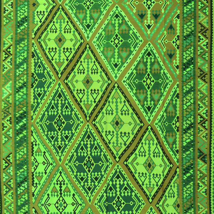 Serging Thickness of Machine Washable Persian Green Traditional Area Rugs, wshtr1980grn