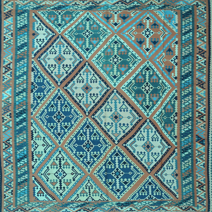 Square Persian Light Blue Traditional Rug, tr1980lblu