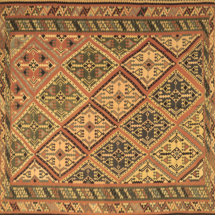 Square Persian Brown Traditional Rug, tr1980brn