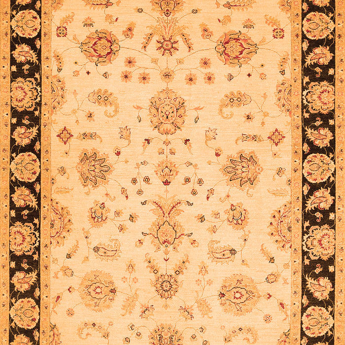 Serging Thickness of Machine Washable Persian Orange Traditional Area Rugs, wshtr1981org