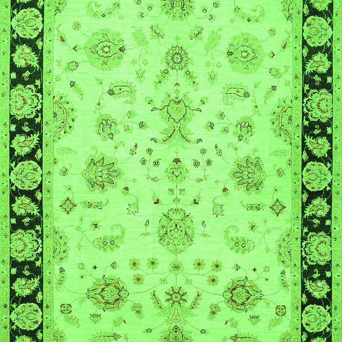 Serging Thickness of Machine Washable Persian Green Traditional Area Rugs, wshtr1981grn