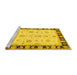 Sideview of Machine Washable Persian Yellow Traditional Rug, wshtr1981yw