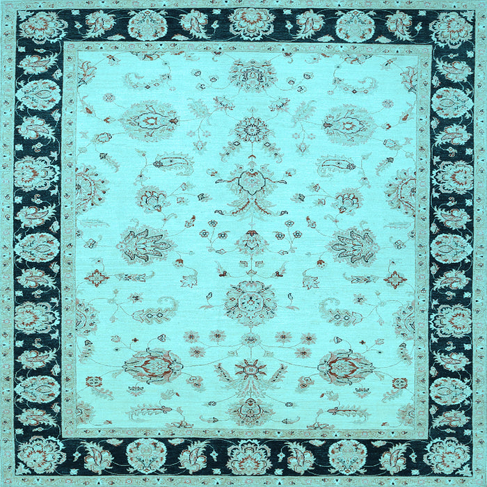 Square Persian Light Blue Traditional Rug, tr1981lblu