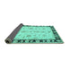 Sideview of Persian Turquoise Traditional Rug, tr1981turq
