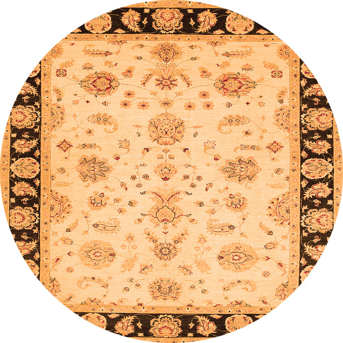 Machine Washable Persian Orange Traditional Area Rugs, wshtr1981org