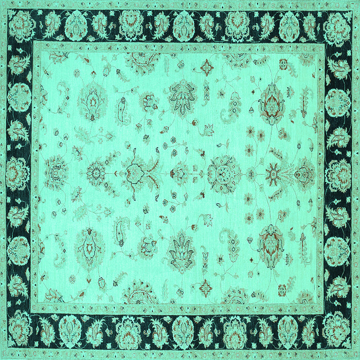Square Persian Turquoise Traditional Rug, tr1981turq