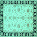 Square Persian Turquoise Traditional Rug, tr1981turq