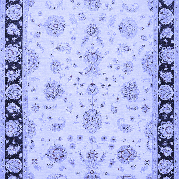 Machine Washable Persian Blue Traditional Rug, wshtr1981blu