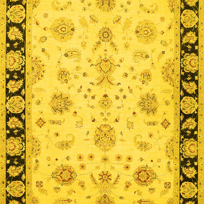 Machine Washable Persian Yellow Traditional Rug, wshtr1981yw