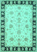 Machine Washable Persian Turquoise Traditional Area Rugs, wshtr1981turq